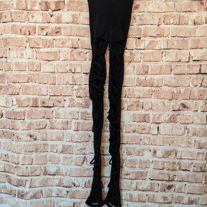 Cut-Up Black Leggings Size XS